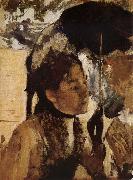 Edgar Degas The Woman Play Parasol oil painting